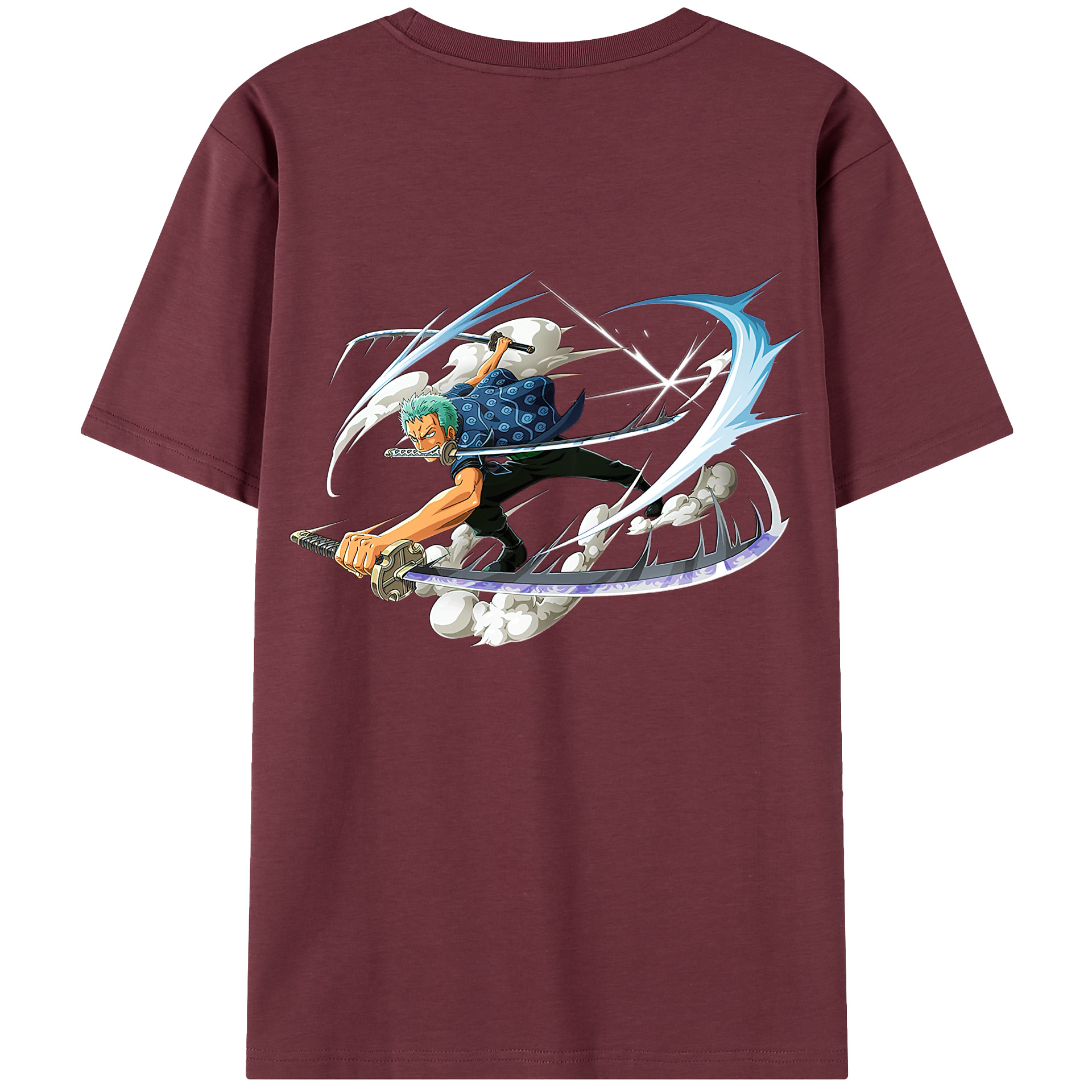 ワンピース ロロノア・ゾロ ONE PIECE Roronoa Zoro 綿100％半袖Tシャツ（背面プリント）